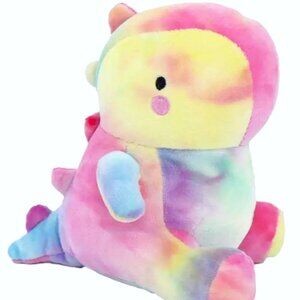 Squishy Soft Tie-Dye Dinosaur Embroidered Baby Kid's Plush Toy Stuffed Animal